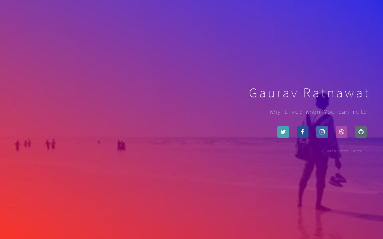 Carrd profile picture for @gaurav